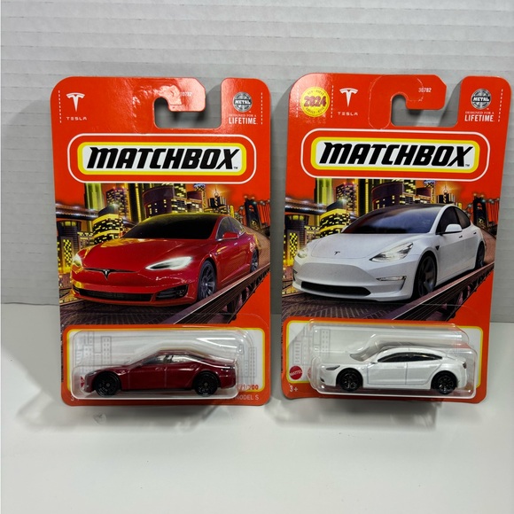 Matchbox Tesla Model‎ S & Tesla Model 3 
Sealed 
Lot of 2 - Picture 1 of 8